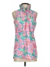 Mud Pie 100% Polyester Paisley Pink Sleeveless Top Size S - photo 1