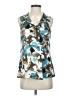New Directions 100% Polyester Teal Sleeveless Blouse Size S - photo 1