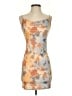 Shein Print Orange Tan Cocktail Dress Size 4 - photo 1