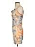 Shein Print Orange Tan Cocktail Dress Size 4 - photo 5