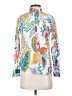 J.Crew 100% Cotton Print White Ivory 3/4 Sleeve Blouse Size 00 - photo 1