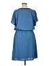 Isabel + Alice Solid Blue Casual Dress Size 1X - photo 2