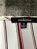 Ambiance 100% Polyester Stripes Ivory 3/4 Sleeve Blouse Size M - photo 7