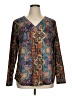 Assorted Brands Paisley Teal Long Sleeve Blouse Size XL - photo 1