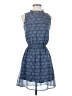 Xhilaration 100% Polyester Paisley Blue Cocktail Dress Size XS - photo 1