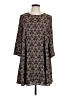 Cupio 100% Polyester Paisley Brown Casual Dress Size L - photo 1