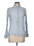 Vilagallo Stripes Blue Long Sleeve Button-Down Shirt Size M - photo 1
