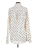 Haver 100% Polyester Polka Dots Ivory Long Sleeve Blouse Size M - photo 2