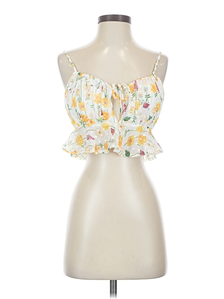 Pre-owned Assorted Brands Sleeveless Blouse In White