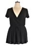 Rainbow Solid Black Romper Size 1X - photo 1