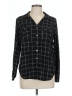 Adrienne Vittadini Plaid Black Long Sleeve Blouse Size L - photo 1