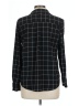 Adrienne Vittadini Plaid Black Long Sleeve Blouse Size L - photo 2