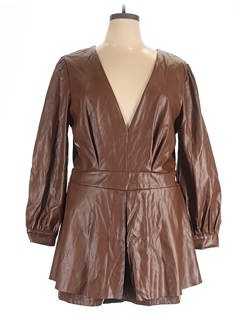 Ashley Stewart Romper In Brown