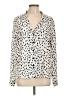 Ecowish Animal Print Ivory Long Sleeve Blouse Size L - photo 1