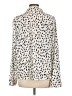 Ecowish Animal Print Ivory Long Sleeve Blouse Size L - photo 2