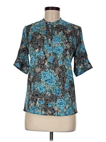 Tucker Short Sleeve Silk Top (view 1)