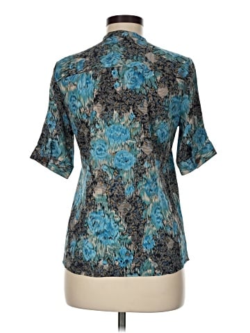 Tucker Short Sleeve Silk Top (view 2)