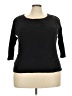 Rafaella Studio 100% Cotton Black 3/4 Sleeve Top Size 2X - photo 1