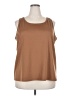 Maggie Barnes 100% Polyester Brown Sleeveless Top Size 2X - photo 1