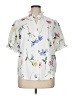 PREMISE 100% Polyester Floral White Short Sleeve Blouse Size XL - photo 1