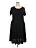 Nemidor Solid Black Casual Dress Size 20 - photo 1