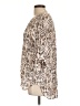 Studio 1886 Animal Print Tan 3/4 Sleeve Blouse Size L - photo 5