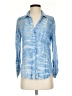 Cloth & Stone Tie-dye Blue 3/4 Sleeve Button-Down Shirt Size XS - photo 1