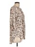 Studio 1886 Animal Print Tan 3/4 Sleeve Blouse Size L - photo 4