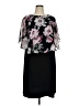 Connected Apparel Floral Black Cocktail Dress Size 14 - photo 1