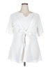 Unbranded 100% Polyester White Short Sleeve Blouse Size XXL - photo 1