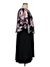 Connected Apparel Floral Black Cocktail Dress Size 14 - photo 4