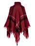 Unbranded Burgundy Poncho Size M (estimated) - photo 2