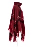 Unbranded Burgundy Poncho Size M (estimated) - photo 4