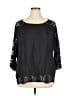 Fate Black 3/4 Sleeve Blouse Size 16 - photo 1