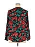 Torrid 100% Polyester Floral Green Long Sleeve Blouse Size 1X Plus (1) - photo 2