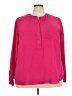Lane Bryant 100% Polyester Pink Long Sleeve Blouse Size 22 - 24 Plus - photo 1