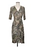 Connected Apparel Paisley Gray Cocktail Dress Size 4 - photo 1