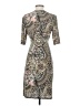 Connected Apparel Paisley Gray Cocktail Dress Size 4 - photo 2
