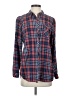 J.Jill 100% Cotton Plaid Blue Long Sleeve Button-Down Shirt Size S - photo 1