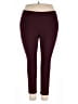 Roz & Ali Solid Burgundy Active Pants Size 2X - photo 1