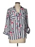 By & By 100% Polyester Floral Blue 3/4 Sleeve Blouse Size L - photo 1