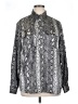MICHAEL Michael Kors Animal Print Silver Long Sleeve Button-Down Shirt Size XL - photo 1