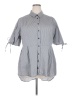 Lane Bryant Gray 3/4 Sleeve Button-Down Shirt Size 20 - photo 1