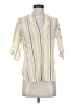 MICHAEL Michael Kors Stripes Yellow 3/4 Sleeve Blouse Size XS - photo 1