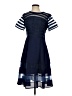Elliatt 100% Polyester Argyle Blue Casual Dress Size S - photo 1
