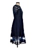 Elliatt 100% Polyester Argyle Blue Casual Dress Size S - photo 4