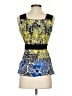 BCBGMAXAZRIA 100% Silk Blue Sleeveless Silk Top Size XXS - photo 2