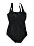 Lands' End Solid Black One Piece Swimsuit Size 6L - photo 2