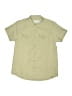 Assorted Brands Solid Green Tan Short Sleeve Button-Down Shirt Size 12 - photo 1