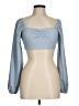 Missguided Blue Long Sleeve Blouse Size 8 - photo 1